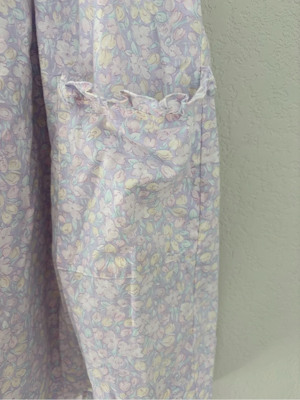 SIMI Vintage Girls Sun Dress Cotton 90's Ruffle Sleeve Spring Flowers Size 4